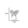 1 Piece Ear Cartilage Rings & Studs Casual Classic Style Korean Style Butterfly Bow Knot Copper Inlay Zircon