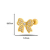 1 Piece Ear Cartilage Rings & Studs Casual Classic Style Korean Style Butterfly Bow Knot Copper Inlay Zircon