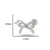 1 Piece Ear Cartilage Rings & Studs Casual Classic Style Korean Style Butterfly Bow Knot Copper Inlay Zircon