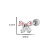 1 Piece Ear Cartilage Rings & Studs Casual Classic Style Korean Style Flower Bow Knot Copper Inlay Zircon