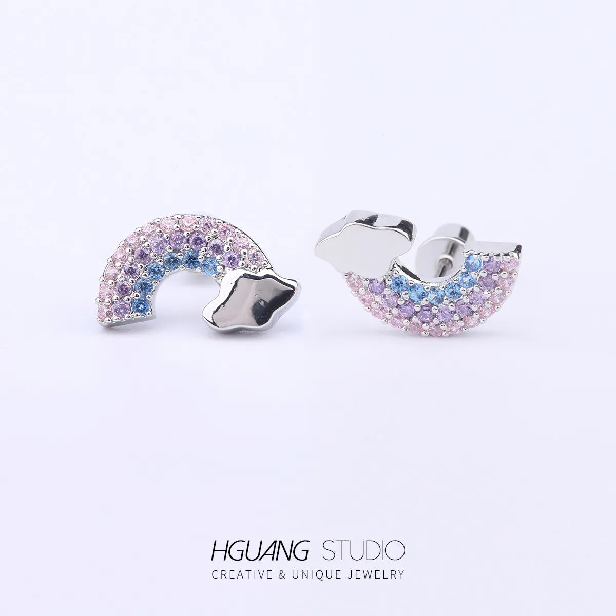 1 Piece Ear Cartilage Rings & Studs Casual Cute Simple Style Leaf Heart Shape Crown 316L Stainless Steel  Copper Inlay Zircon Gold Plated Ear Cartilage Rings & Studs