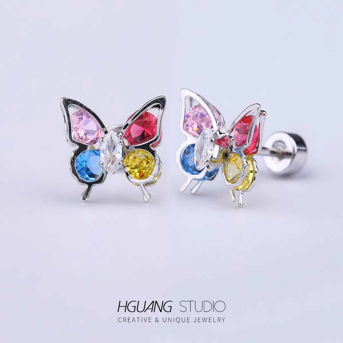 1 Piece Ear Cartilage Rings & Studs Casual Cute Simple Style Leaf Heart Shape Crown 316L Stainless Steel  Copper Inlay Zircon Gold Plated Ear Cartilage Rings & Studs