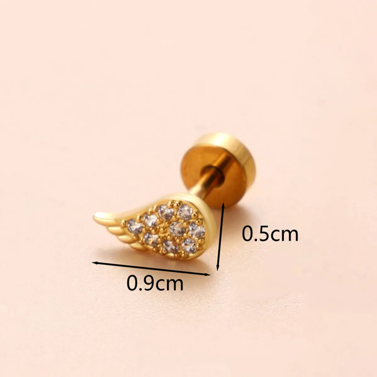 1 Piece Ear Cartilage Rings & Studs Classic Style Star Flower Butterfly 316 Stainless Steel  Copper Polishing Inlay Zircon 18K Gold Plated Ear Cartilage Rings & Studs