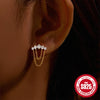 1 Piece Ear Cartilage Rings & Studs Elegant Modern Style Geometric 925 Sterling Silver Zircon Ear Cartilage Rings & Studs