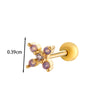 1 Piece Ear Cartilage Rings & Studs IG Style French Style Korean Style Water Droplets Flower Bee Copper Inlay Zircon