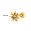 1 Piece Ear Cartilage Rings & Studs IG Style French Style Korean Style Water Droplets Flower Bee Copper Inlay Zircon