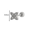 1 Piece Ear Cartilage Rings & Studs IG Style French Style Korean Style Water Droplets Flower Bee Copper Inlay Zircon