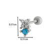 1 Piece Ear Cartilage Rings & Studs IG Style French Style Korean Style Water Droplets Flower Bee Copper Inlay Zircon