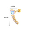 1 Piece Ear Cartilage Rings & Studs IG Style French Style Korean Style Water Droplets Flower Bee Copper Inlay Zircon