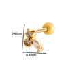 1 Piece Ear Cartilage Rings & Studs IG Style French Style Korean Style Water Droplets Flower Bee Copper Inlay Zircon