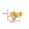 1 Piece Ear Cartilage Rings & Studs IG Style French Style Korean Style Water Droplets Flower Bee Copper Inlay Zircon