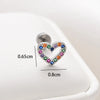 1 Piece Ear Cartilage Rings & Studs Simple Style Classic Style Heart Shape 316 Stainless Steel  Copper Polishing Inlay Diamond 18K Gold Plated Ear Cartilage Rings & Studs