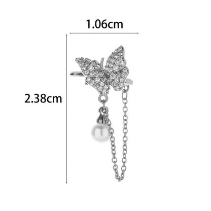 1 Piece Ear Cartilage Rings & Studs Simple Style Classic Style Heart Shape Butterfly Bow Knot Copper Inlay Zircon Ear Cartilage Rings & Studs