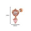 1 Piece Ear Cartilage Rings & Studs Simple Style Classic Style Heart Shape Butterfly Copper Inlay Zircon Ear Cartilage Rings & Studs