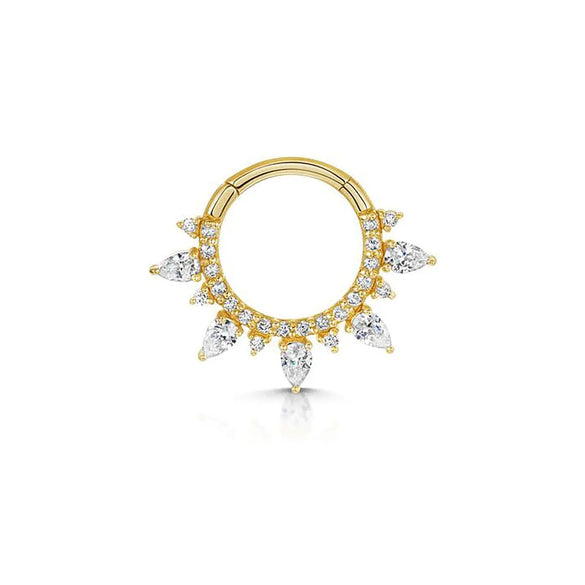 1 Piece Ear Cartilage Rings & Studs Simple Style IG Style Geometric Artificial Crystal Copper Inlay Zircon Ear Cartilage Rings & Studs