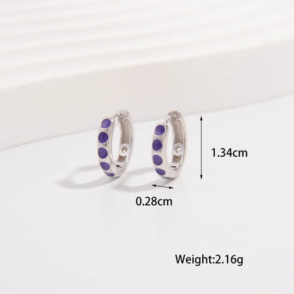 1 Piece Elegant Glam Romantic Color Block Plating Carving Sterling Silver Zircon White Gold Plated Earrings