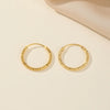 1 Piece Elegant Lady Bridal Round Copper Gold Plated Hoop Earrings