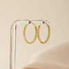1 Piece Elegant Lady Bridal Round Copper Gold Plated Hoop Earrings