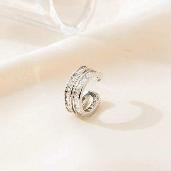 1 Piece Elegant Luxurious Geometric Plating Copper Zircon Ear Cuffs