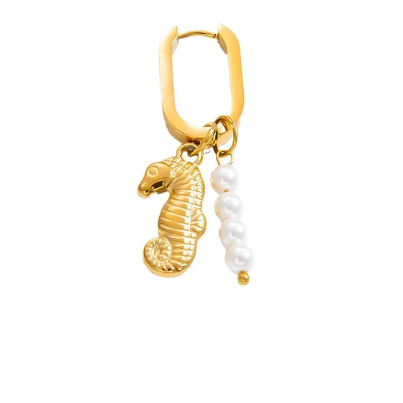 1 Piece Elegant Simple Style Fish 304 Stainless Steel 18K Gold Plated Drop Earrings