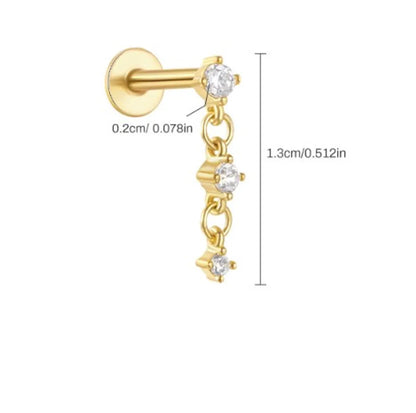 1 Piece Elegant Star Crown Bow Knot Plating Sterling Silver Ear Studs