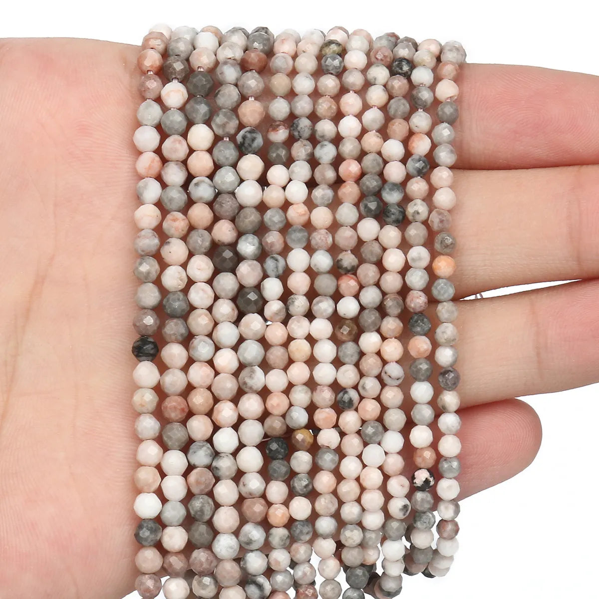 1 Piece 35-40cm Diameter 3mm Diameter 4mm Stone Round Beads