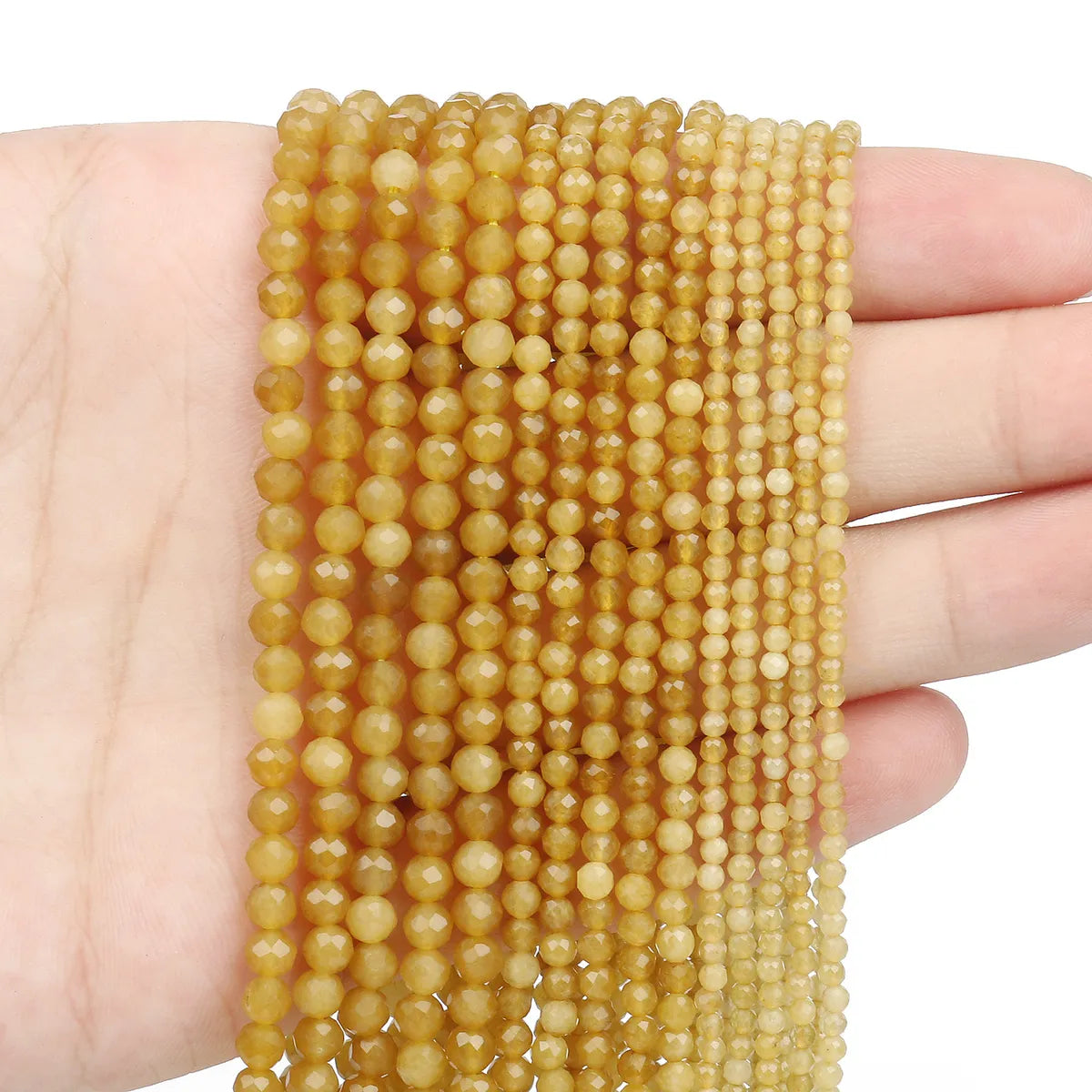 1 Piece 35-40cm Diameter 3mm Diameter 4mm Stone Round Beads