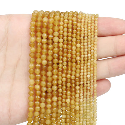 1 Piece 35-40cm Diameter 3mm Diameter 4mm Stone Round Beads