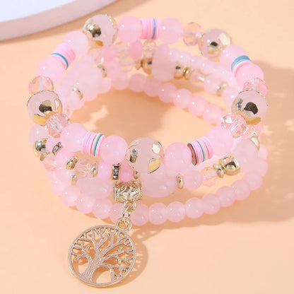 1 Piece Elegant Tree Alloy Glass Beaded Women'S Bracelets