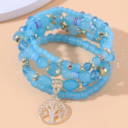 1 Piece Elegant Tree Alloy Glass Beaded Women'S Bracelets