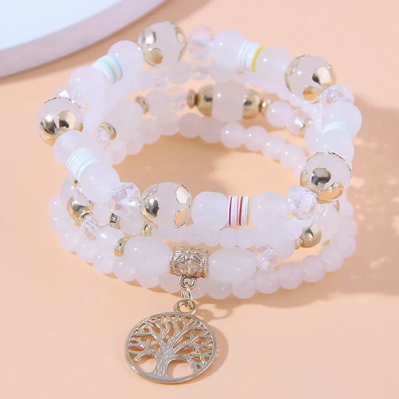 1 Piece Elegant Tree Alloy Glass Beaded Women'S Bracelets