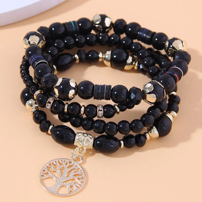 1 Piece Elegant Tree Alloy Glass Beaded Women'S Bracelets