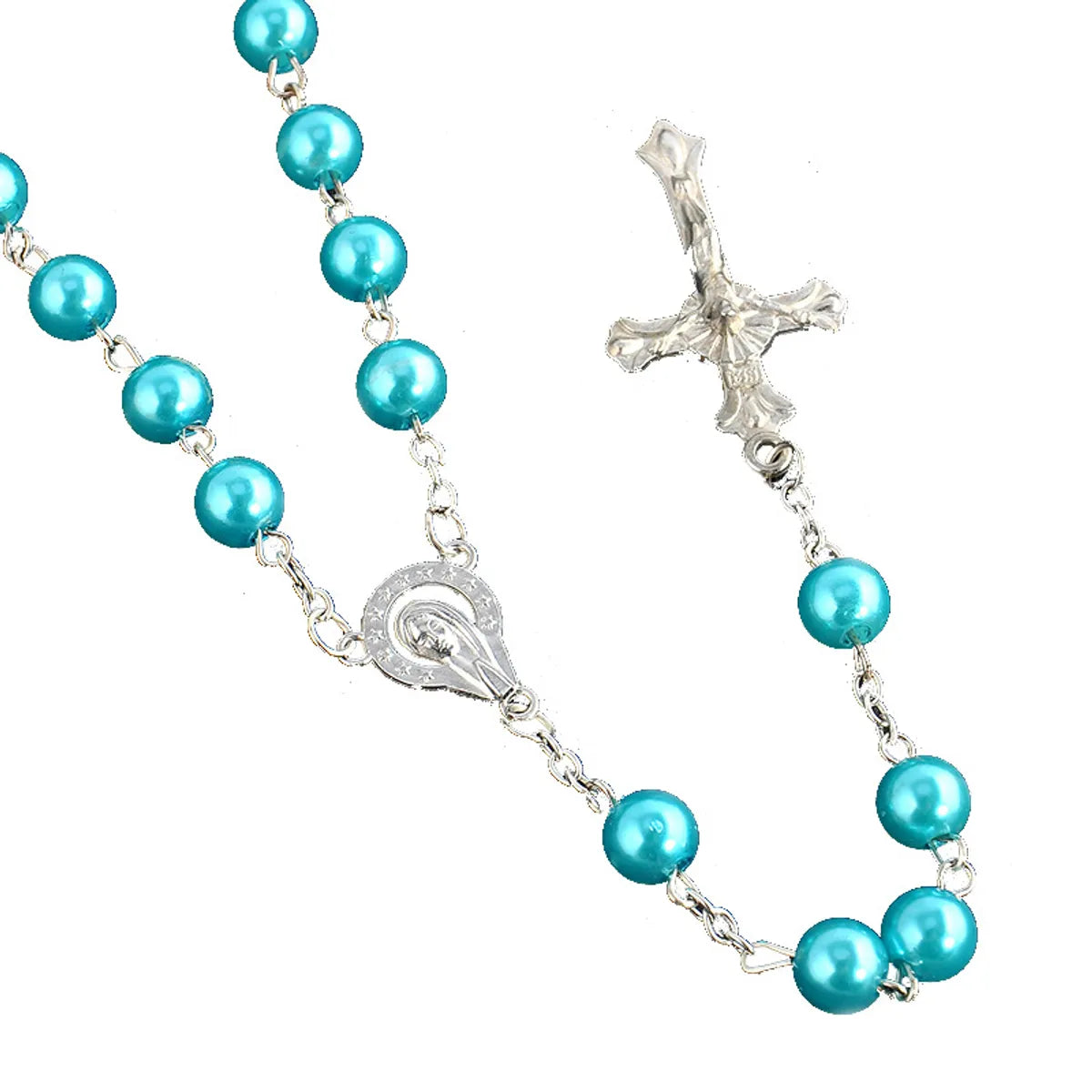 1 Piece Ethnic Style Cross Imitation Pearl Alloy Plating Unisex Necklace