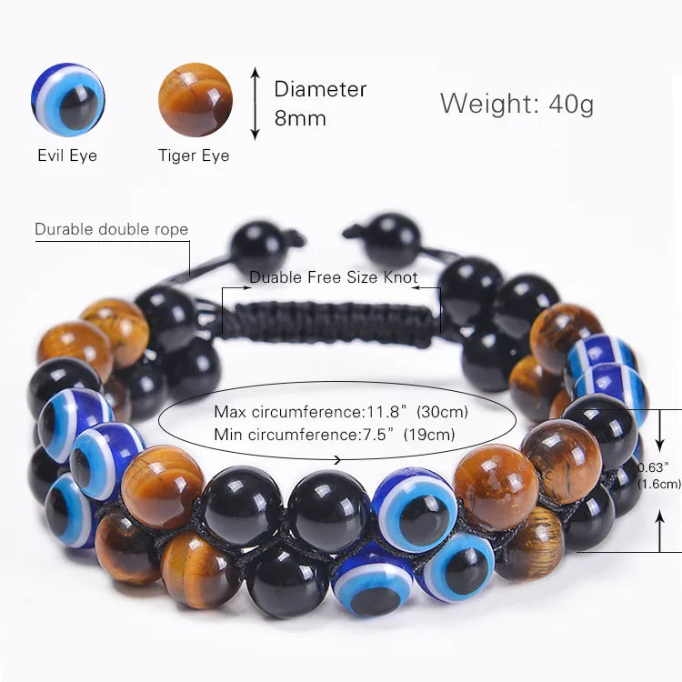 1 Piece Ethnic Style Eye Natural Stone Beaded Women'S Bracelets