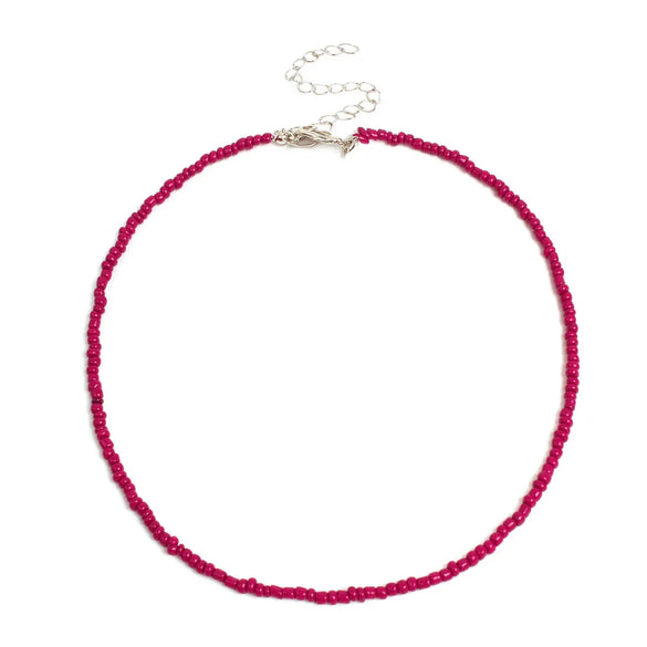 Ethnic Style Geometric Solid Color Seed Bead Women'S Necklace