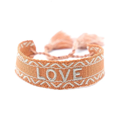 Ethnic Style Letter Rope Braid Unisex Bracelets