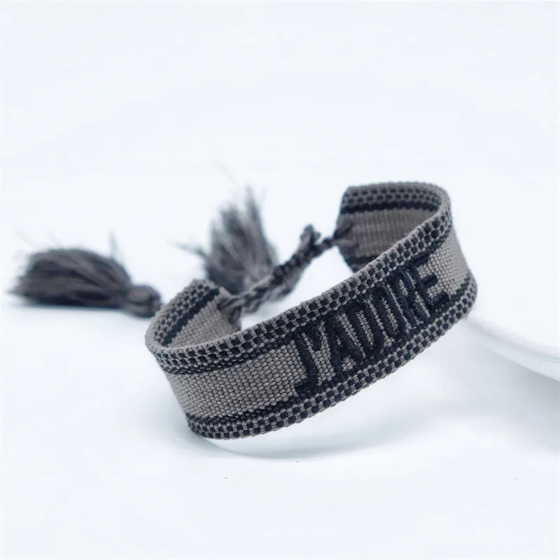 Ethnic Style Letter Rope Braid Unisex Bracelets