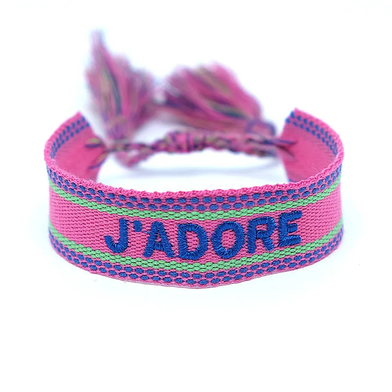 Ethnic Style Letter Rope Braid Unisex Bracelets