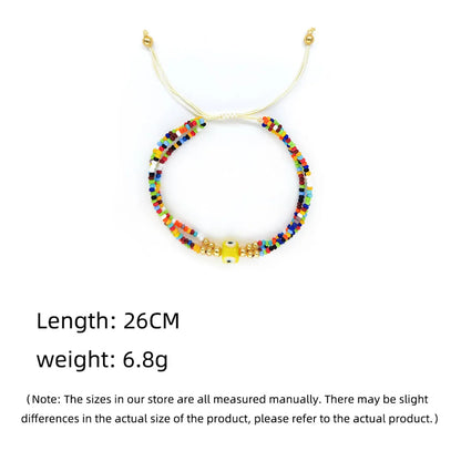 1 Piece Ethnic Style Multicolor Eye Seed Bead Irregular Knitting Women's Bracelets