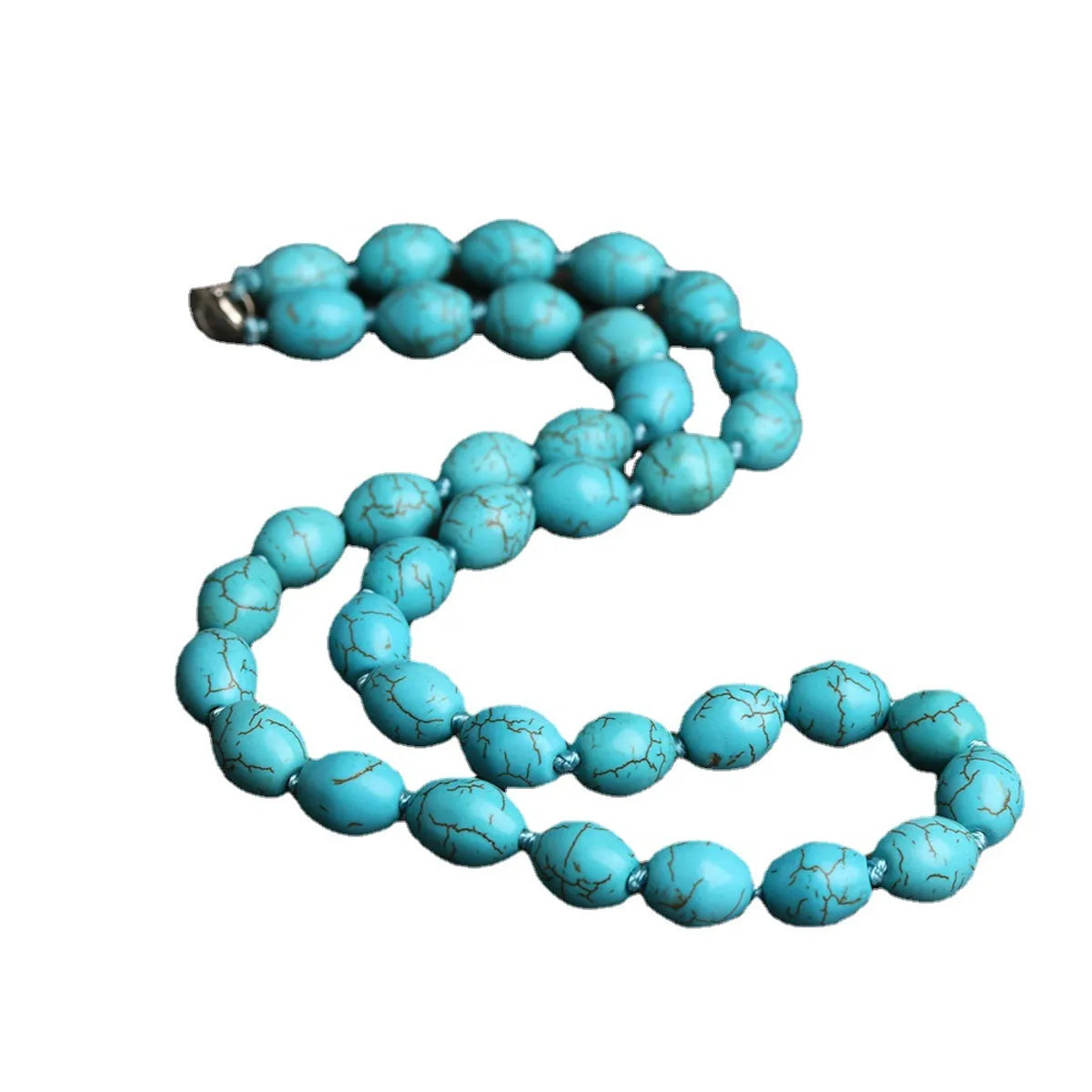 1 Piece Ethnic Style Oval Turquoise Polishing Necklace