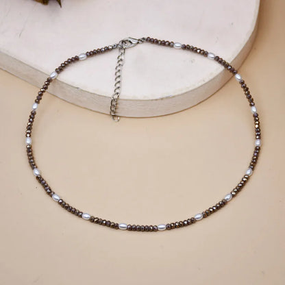 1 Piece Ethnic Style Pearl Artificial Crystal Alloy Beaded Women'S Necklace