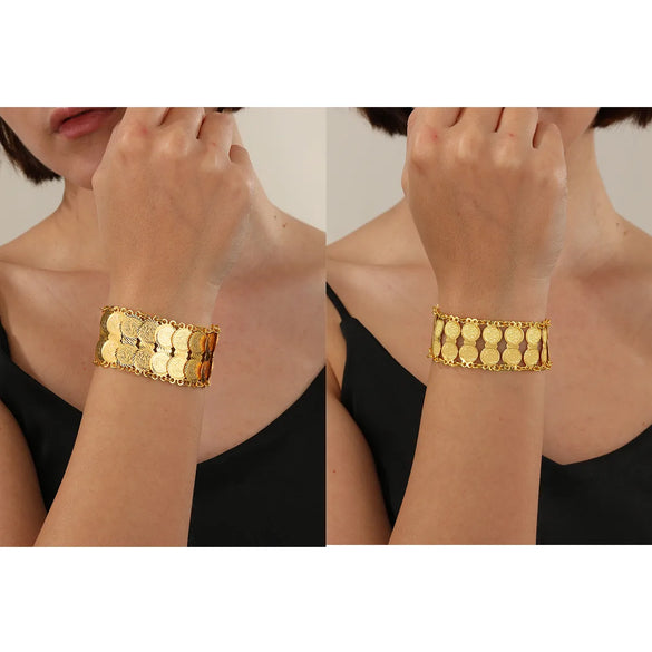 1 Piece Ethnic Style Round Solid Color Copper Plating Bracelets