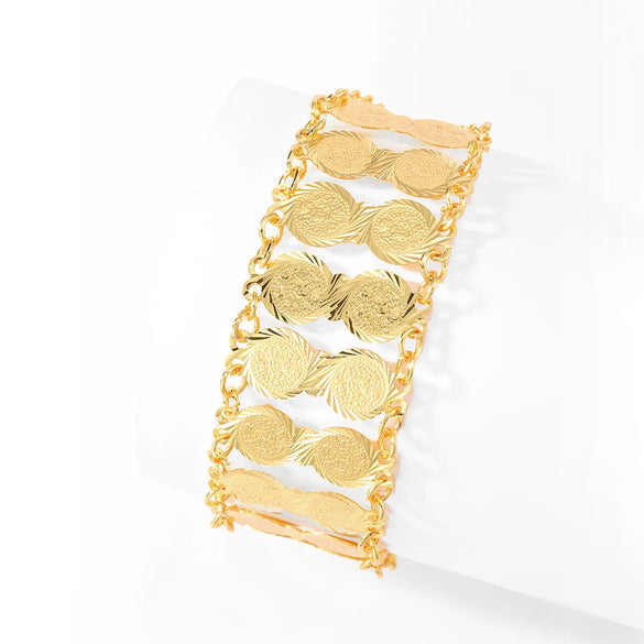 1 Piece Ethnic Style Round Solid Color Copper Plating Bracelets