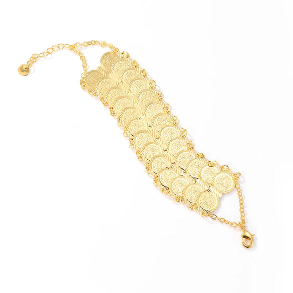 1 Piece Ethnic Style Round Solid Color Copper Plating Bracelets