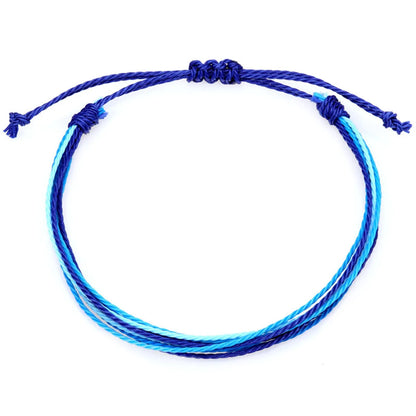 Ethnic Style Waves Wax Line Knitting Unisex Bracelets