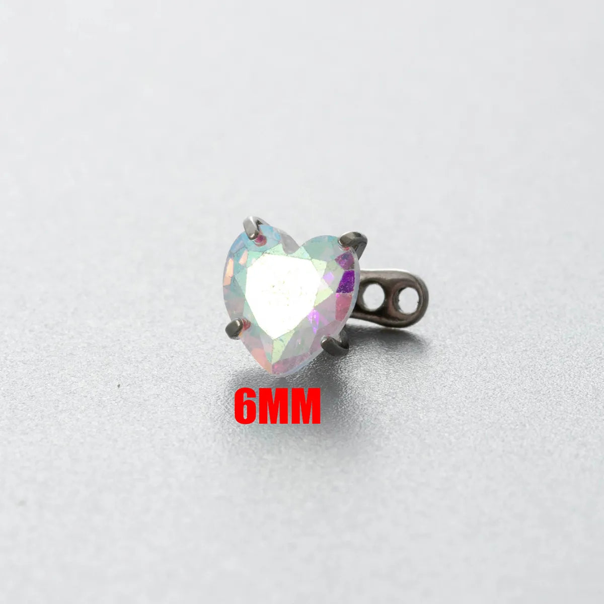 1 Piece Eyebrow Studs Casual Classic Style Heart Shape 316 Stainless Steel  Inlay Zircon Eyebrow Studs