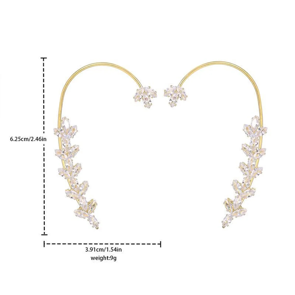 Wholesale Jewelry Fairy Style Butterfly Alloy Artificial Diamond Inlay Ear Clips