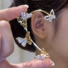 Wholesale Jewelry Fairy Style Butterfly Alloy Artificial Diamond Inlay Ear Clips