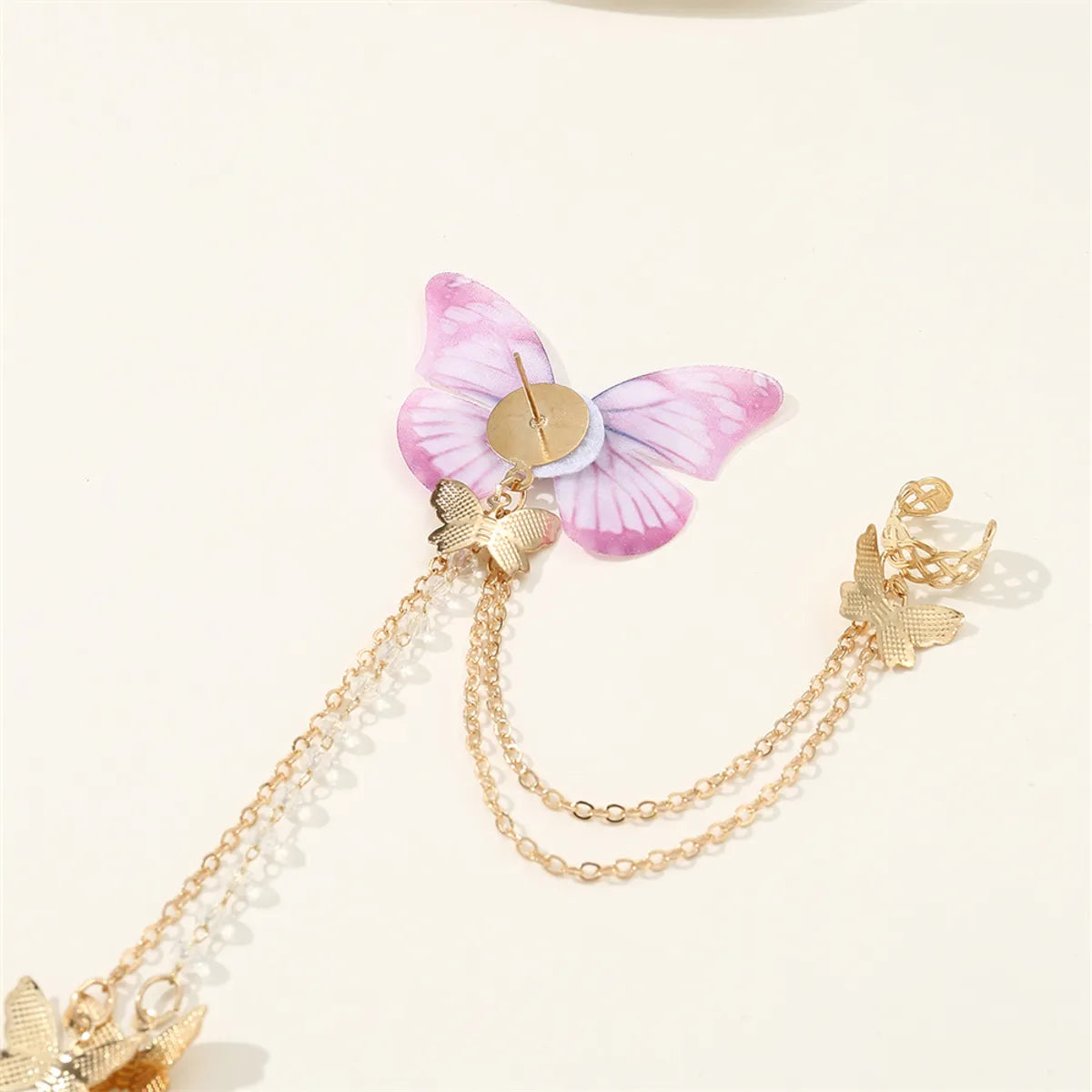 Wholesale Jewelry Fairy Style Sweet Butterfly Alloy Tassel Ear Cuffs