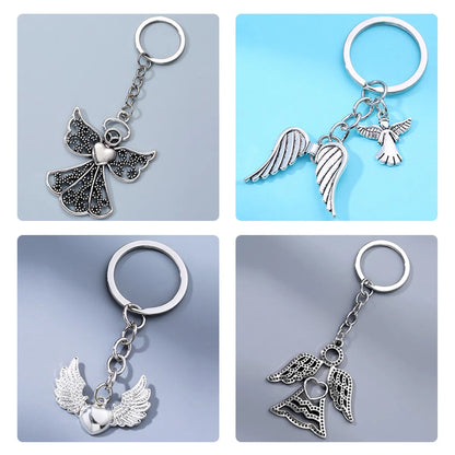 Fashion Angel Angel Wings Alloy Plating Bag Pendant Keychain